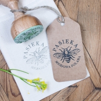 Stempel personalizowany nazwą pasieki dla pszczelarza