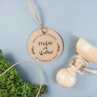 Stempel ślubny z tekstem Miłość jest słodka