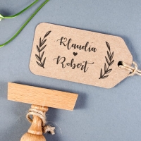 Pieczątka ślubna personalizowana z serduszkiem