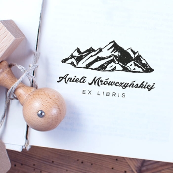 Ex Libris pieczątka z górami
