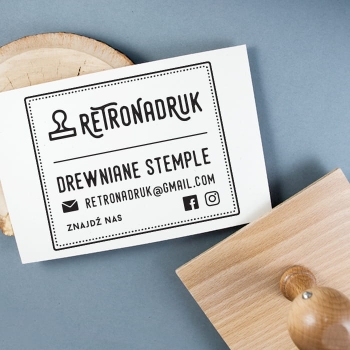 Duży stempel prostokątny XXL 11x9 cm do toreb i opakowań kołyska