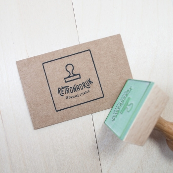 Stempel kwadratowy z logo 40x40mm