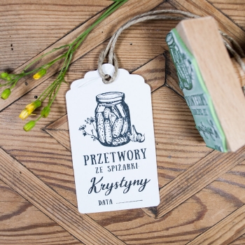 Pieczątka do etykiet na domowe przetwory 