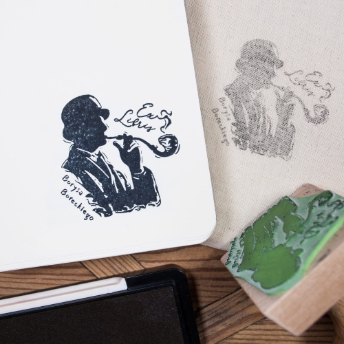 ExLibris z motywem detektywa - zestaw prezentowy