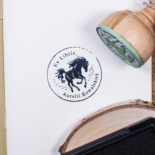 ex libris z koniem