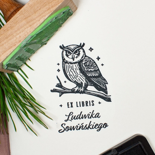 Ex libris personalizowany puchacz
