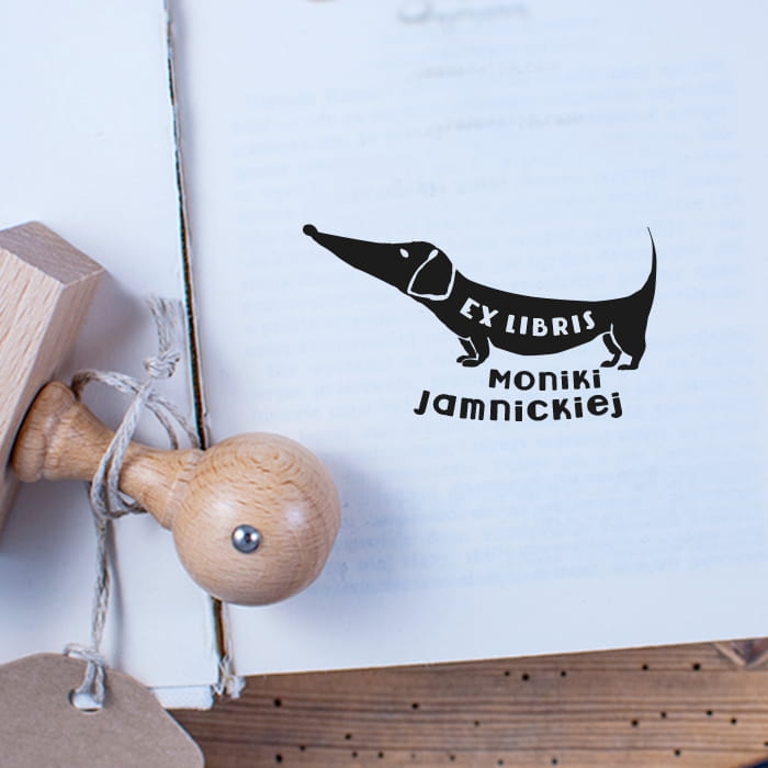 exlibris jamnik na prezetnt - zestaw