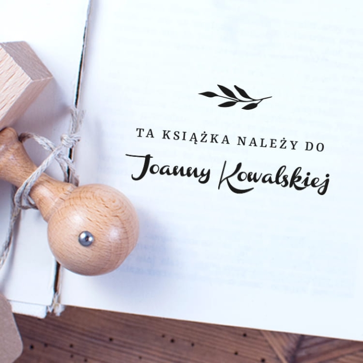 stempel exlibris gałązka