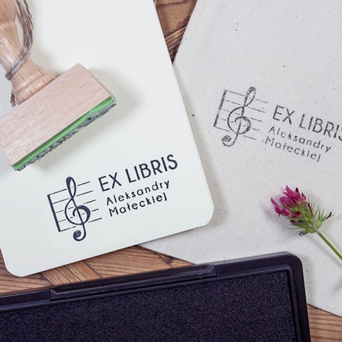 klucz wiolinowy ex libris