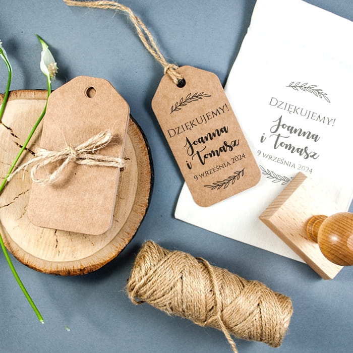 stempel ślubny z zawieszkami