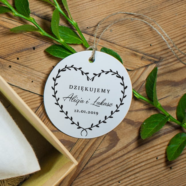 stempel ślubny z zawieszkami