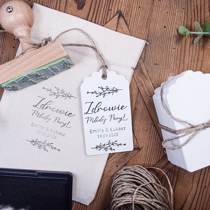 etykiety na trunki weselne