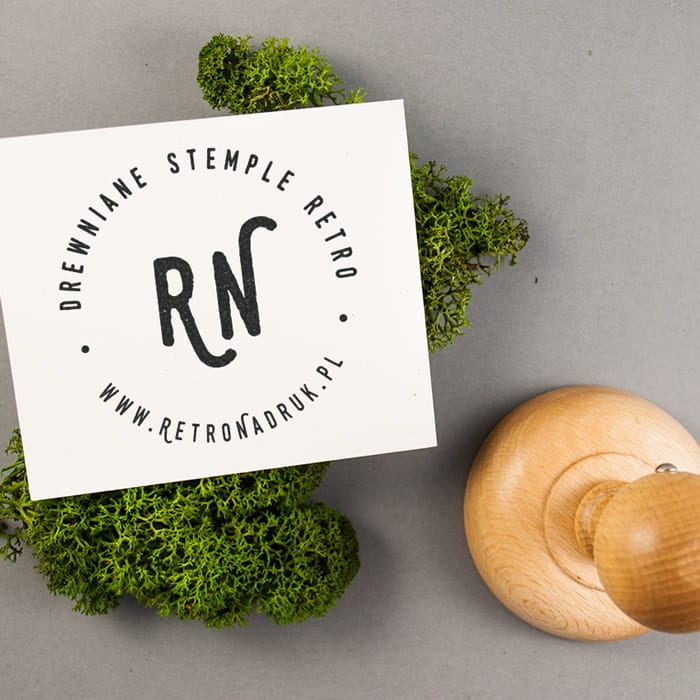 duży stempel okrągły z logo 70 mm