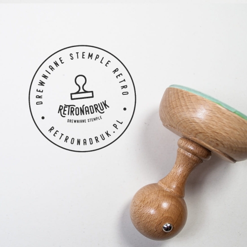 stempel z logo okrągły 60mm