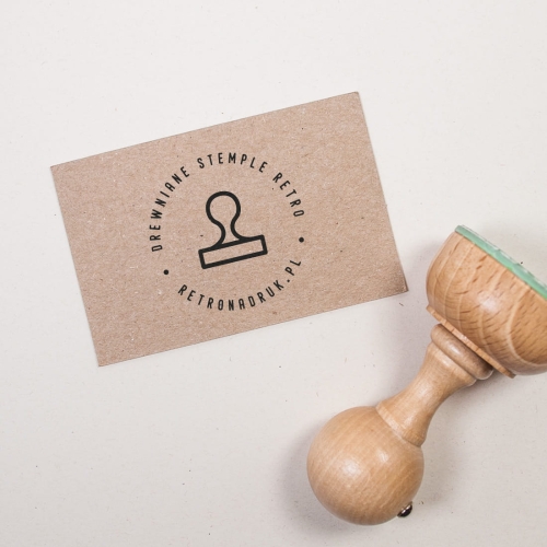 stempel firmowy z logo okrągły 40mm