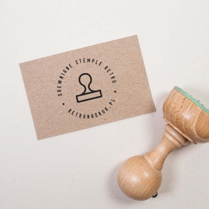 stempel firmowy z logo okrągły 40mm