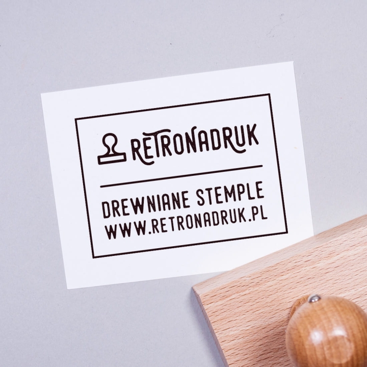 Duża pieczątka drewniana 70x50mm