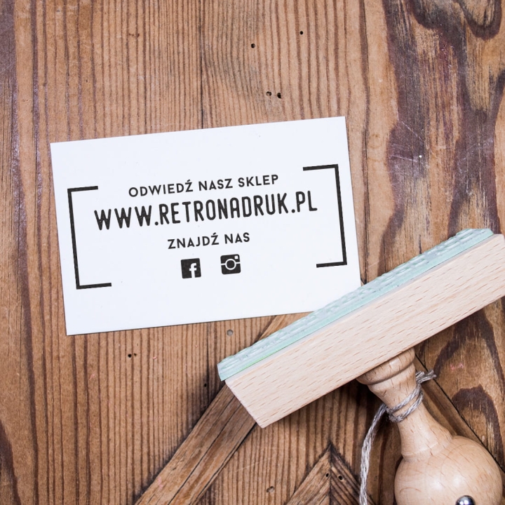 firmowy stempel drewniany
