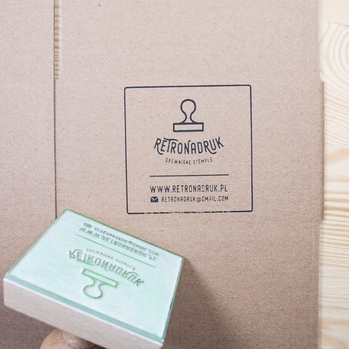 duży stempel firmowy 70x70mm
