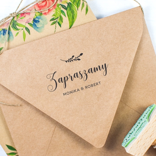 Pieczątka ślubna do kopert z zaproszeniami