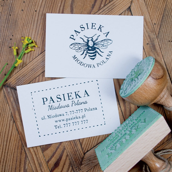 zestaw pieczątek dla pasieki