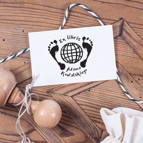 pieczątka ex libris dla podróżnika