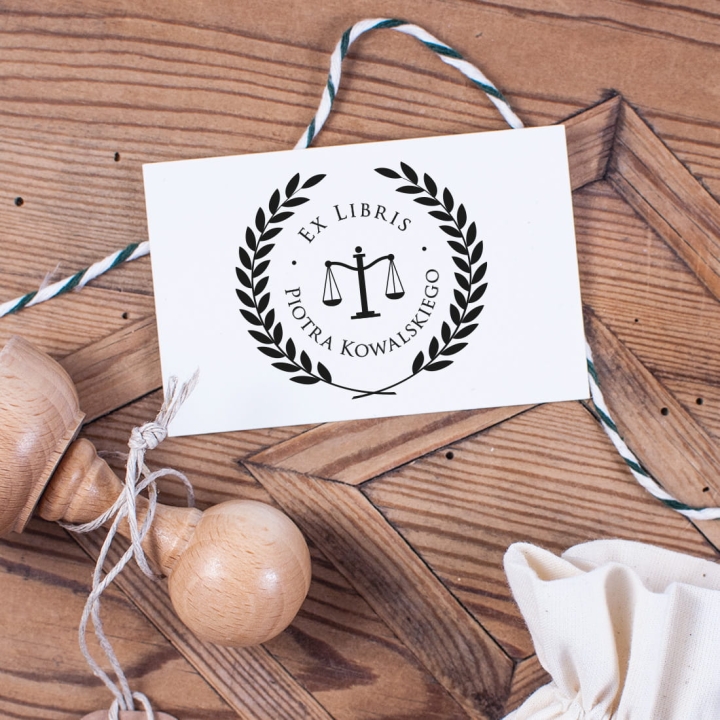 Stempel ekslibris, waga