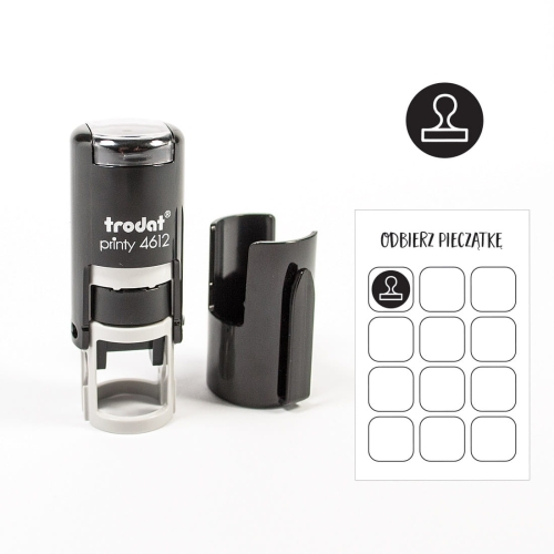 Okrągła pieczątka automatyczna 12mm