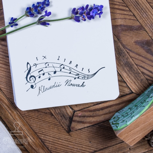 ekslibris muzyczny pięciolinia