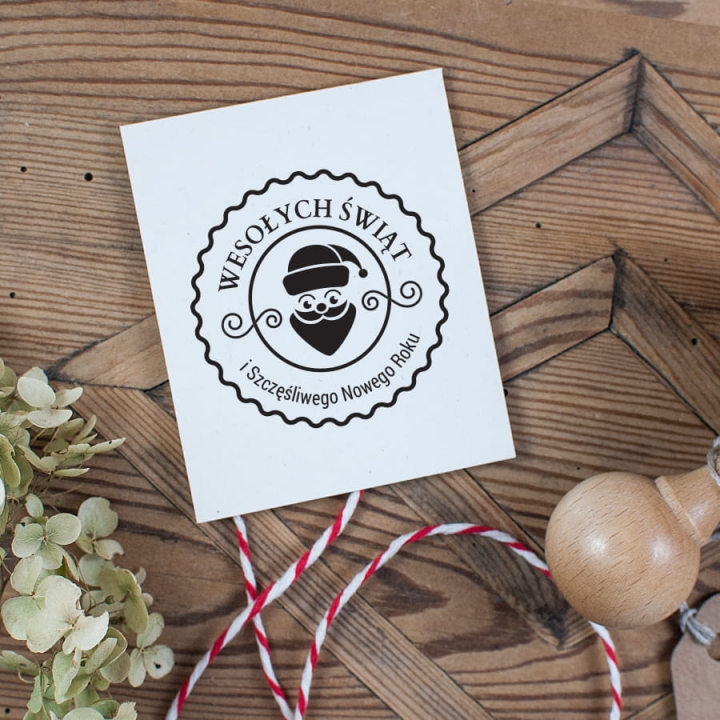 pieczątka świąteczna z Mikołajem