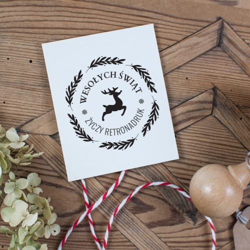 Stempel świąteczny z jelonkiem