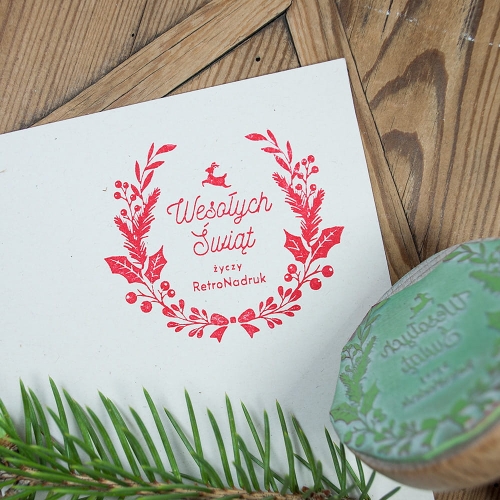 Pieczątka wianek świąteczny