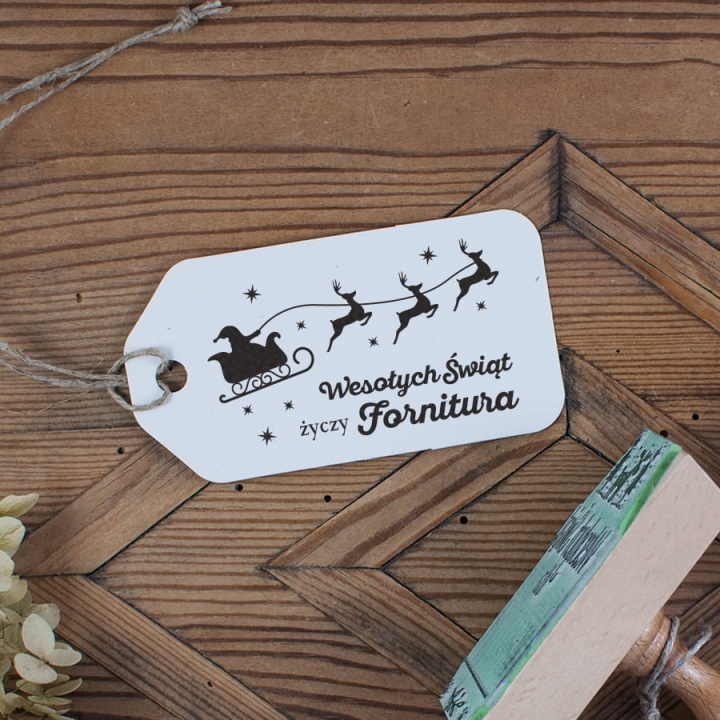 Stempel świąteczny do etykiet