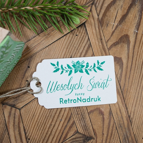 świąteczna pieczątka na etykiety