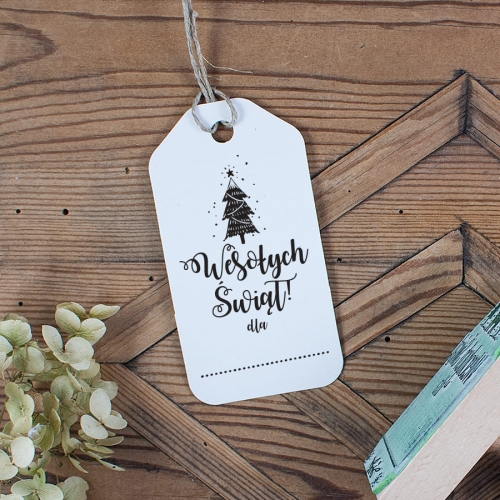 Świąteczna pieczątka na etykiety papierowe