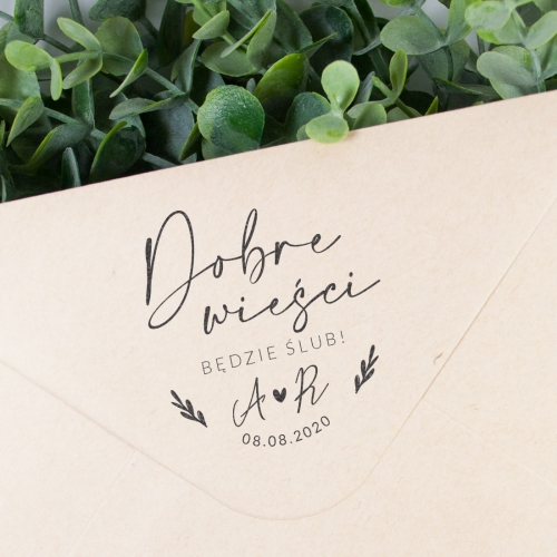 Personalizowane stemple ślubne z napisem