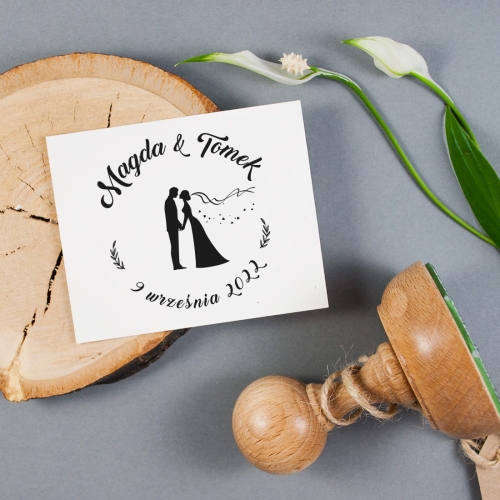 Stempel ślubny Młoda Para