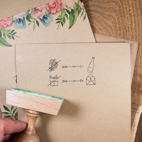 stempel z rebusem ślubnym