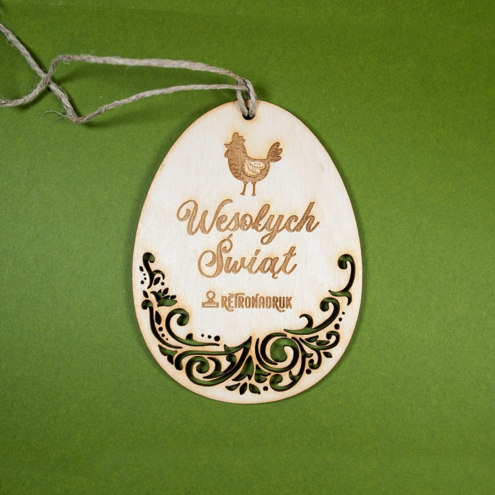 jaja ze sklejki z nazwą firmy lub marki