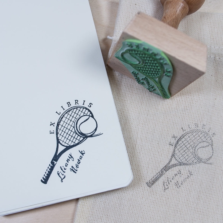 pieczątka rakieta tenisowa