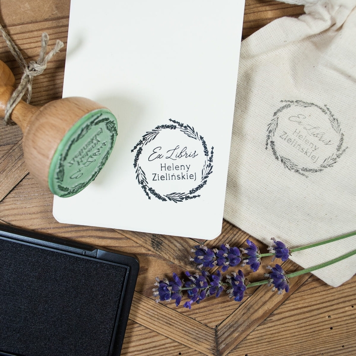 exlibris pieczątka w zestawie prezentowym