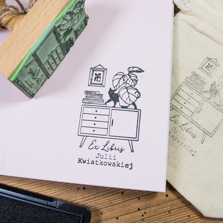 Ex Libris z motywem komody