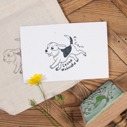 Exlibris - stempel z motywem beagla