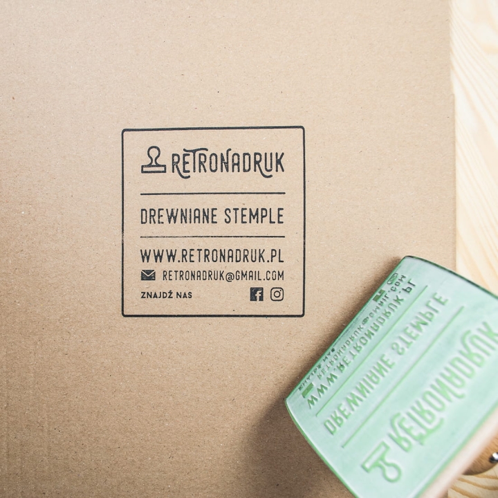 Duża pieczątka kołyskowa XXL 9x9cm