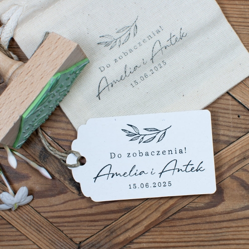 Personalizowana pieczatka slubna z napisem DO ZOBACZENIA!