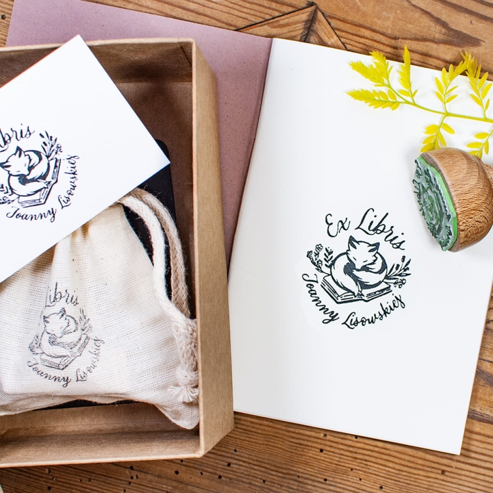 EX LIBRIS lis na książce - zestaw na prezent