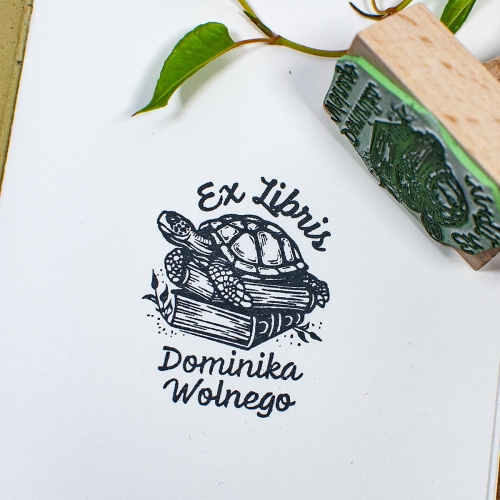 ex libris z zółwiem