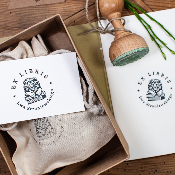 Ekslibris Na Prezent Z Motywem Lwa