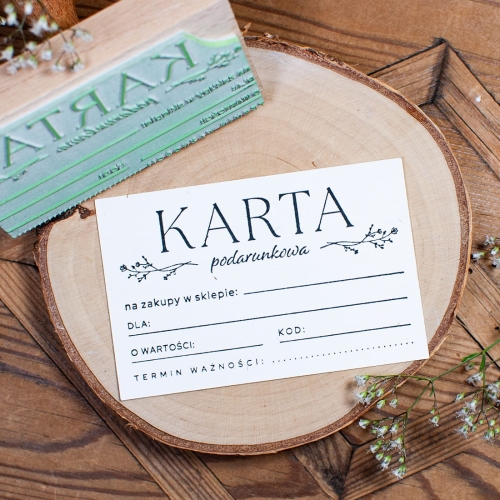 stempel karta podarunkowa