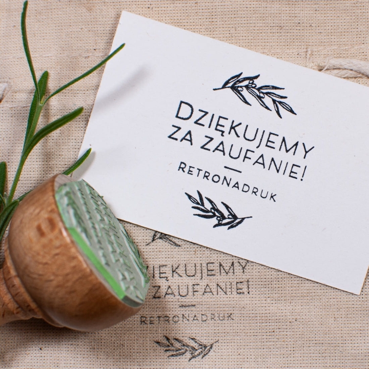 Pieczątka "Dziękujemy za zaufanie" personalizowany nazwą firmy